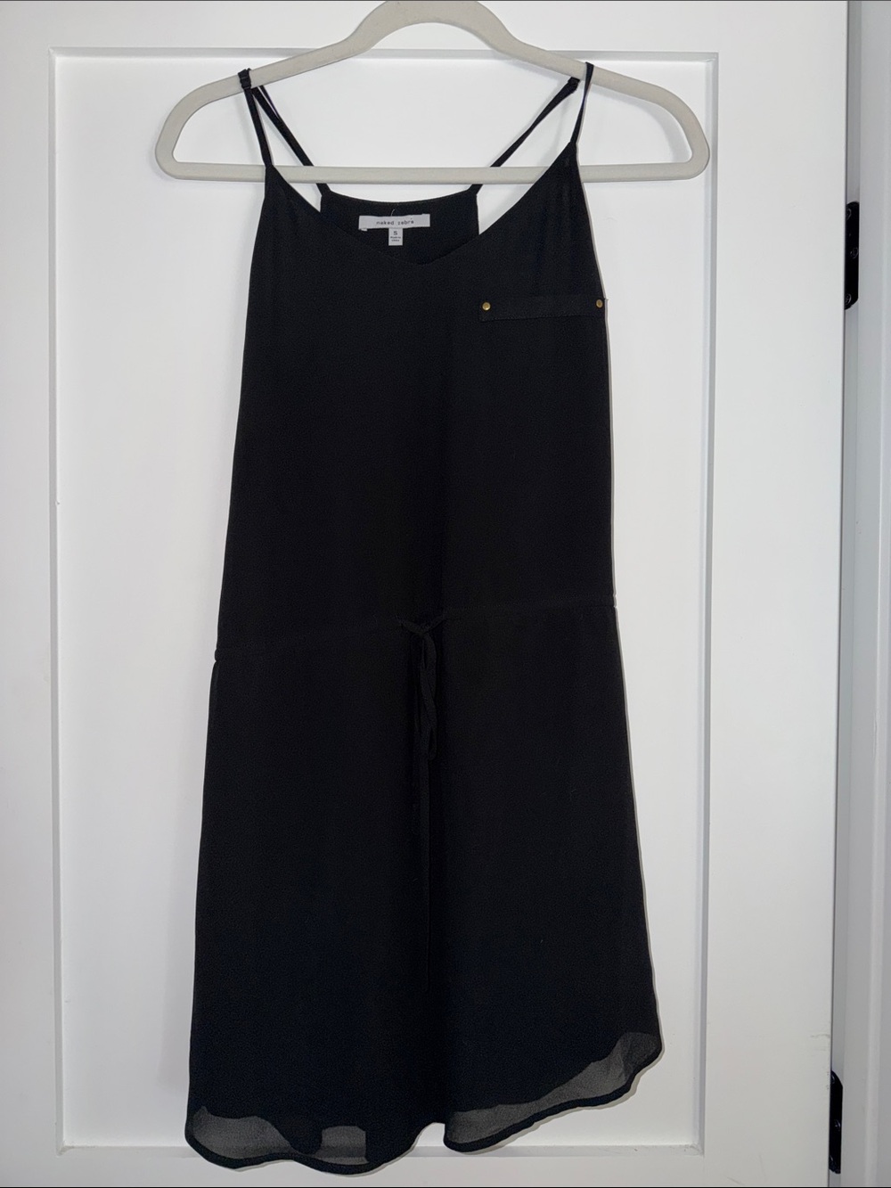Naked Zebra Black Spaghetti-Strap Dress